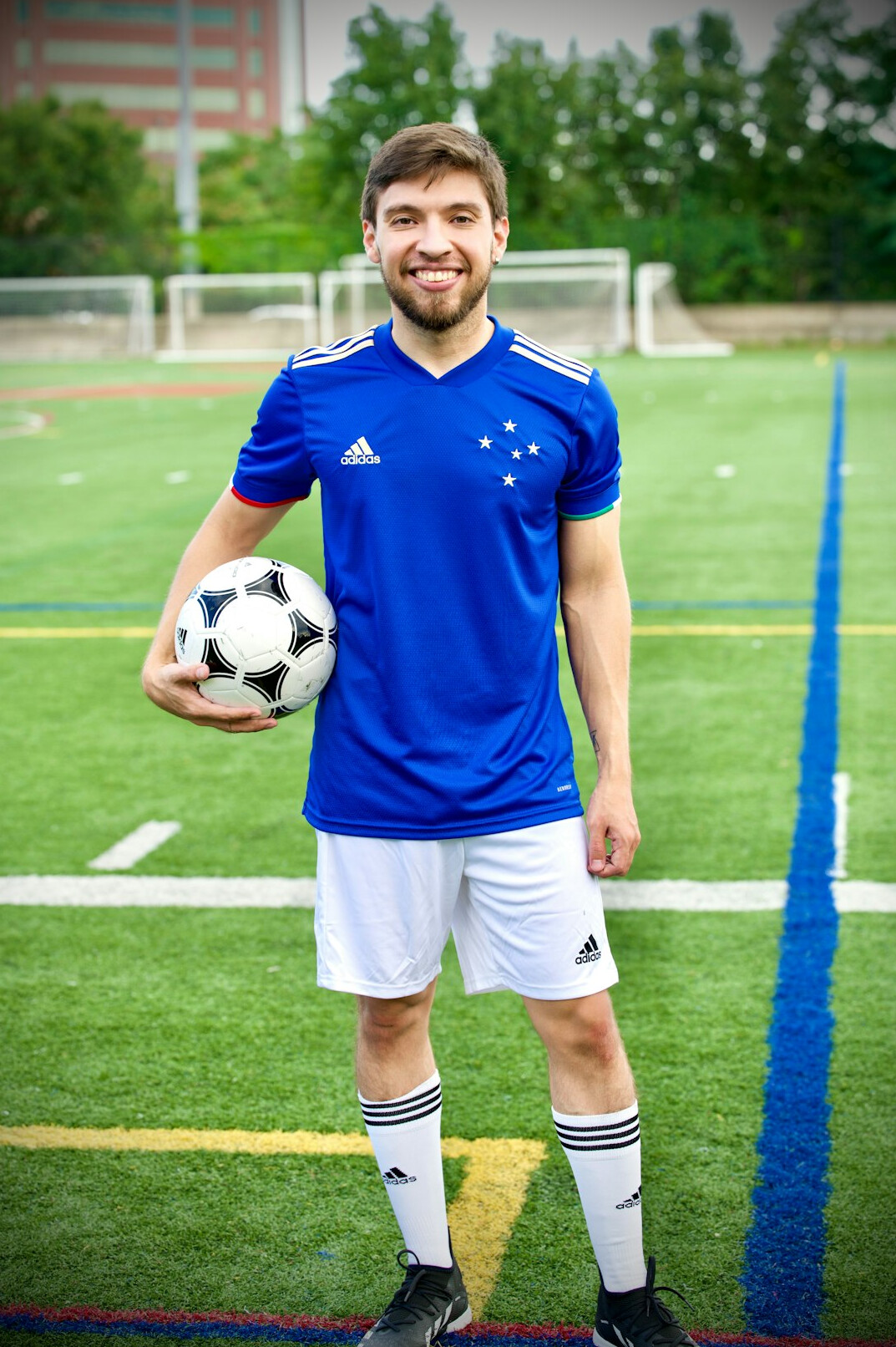 Polish male sports and field reporter instructor portrait