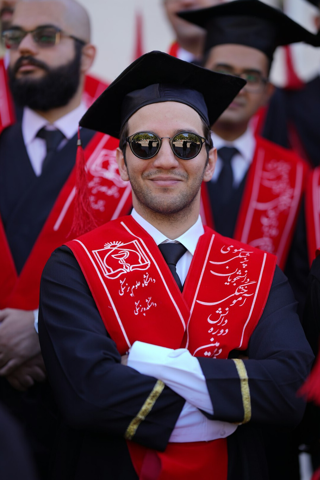 Young Polish man sports presenter graduate portrait