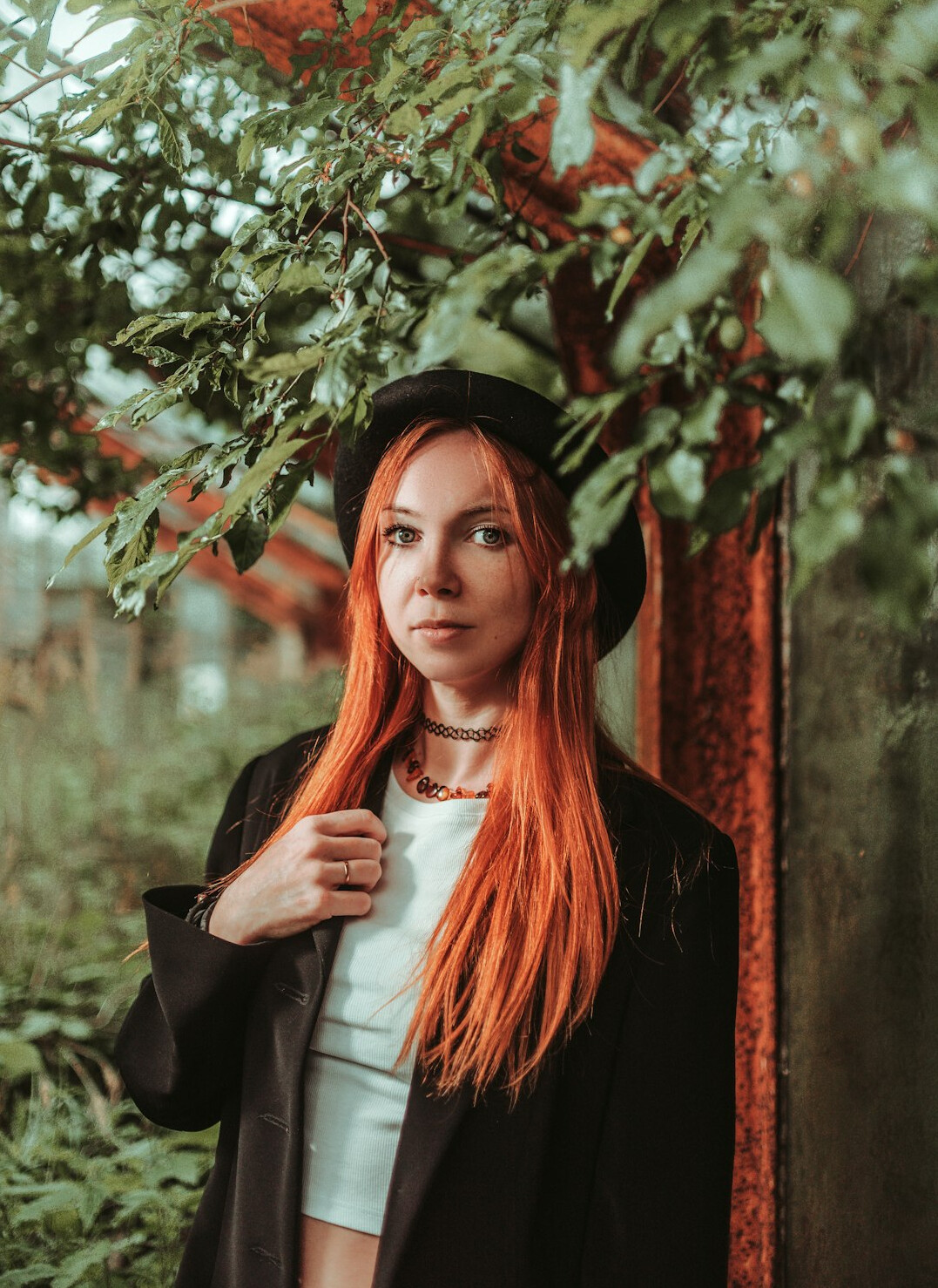 Young Polish woman entertainment host graduate portrait